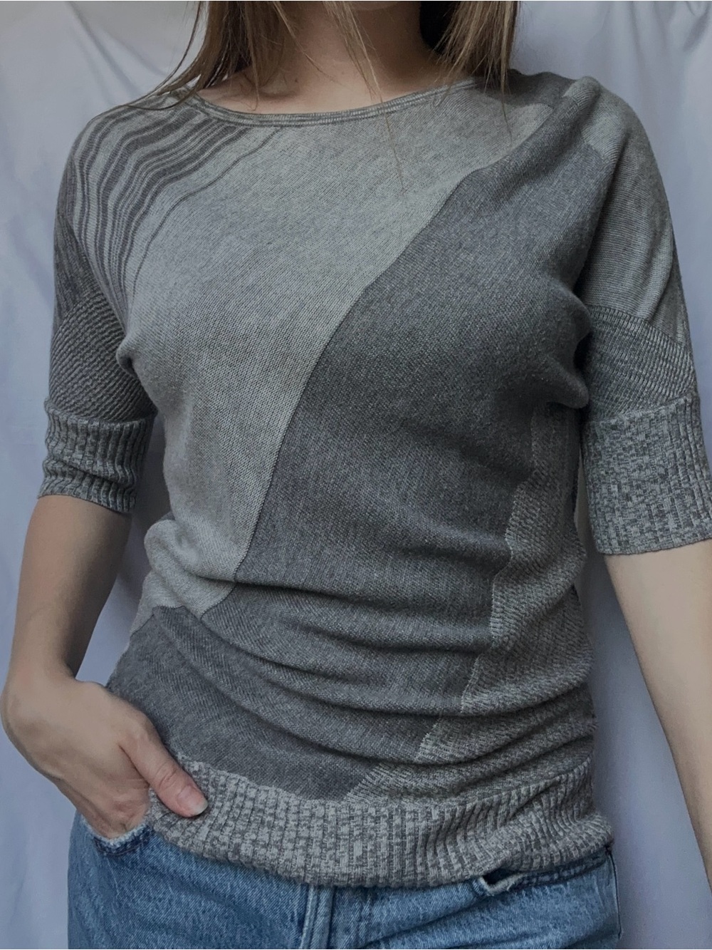 Y2K The Limited Women's Two-Tone Gray Long Sleeve